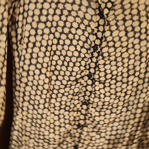 Wild Fable Black and Cream Ruched Midi Dress - Picture 3 of 6